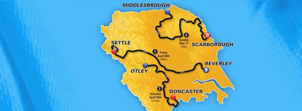 The 2016 Tour de Yorkshire route map