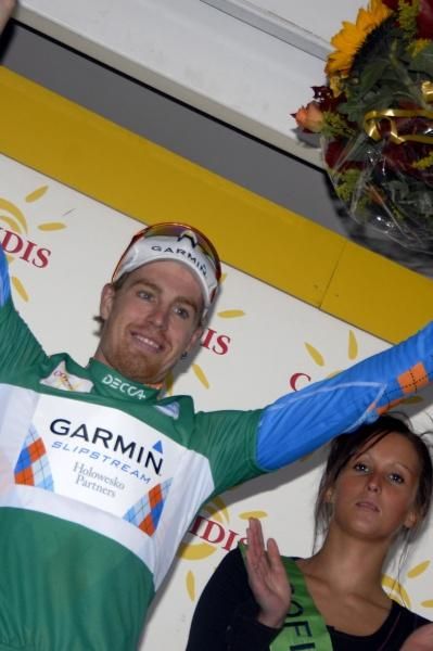 Another day, another jersey for Tyler Farrar (Garmin-Slipstream).