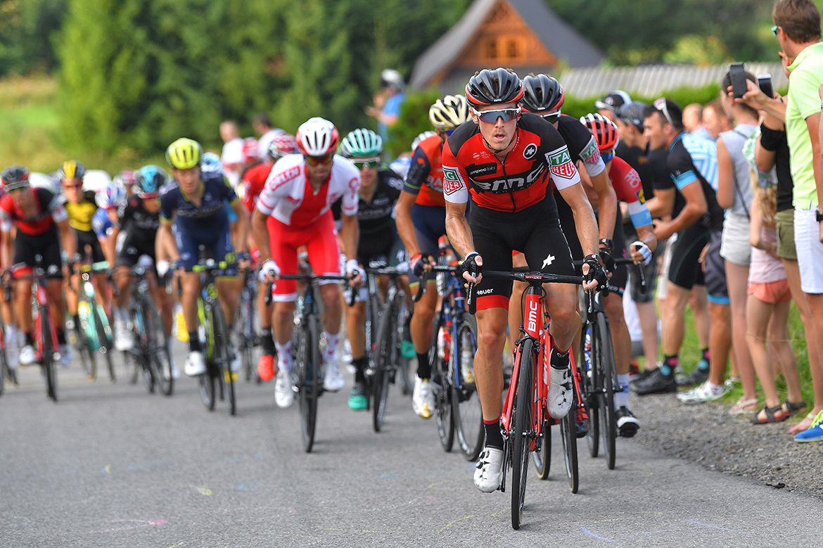 Rohan Dennis setting the tempo on stage 6 of the Tour de Pologne