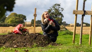 Belle and Piper are reunited at Zak's graveside