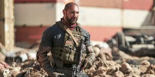 Dave Bautista as Scott Ward in the movie _Army of the Dead._