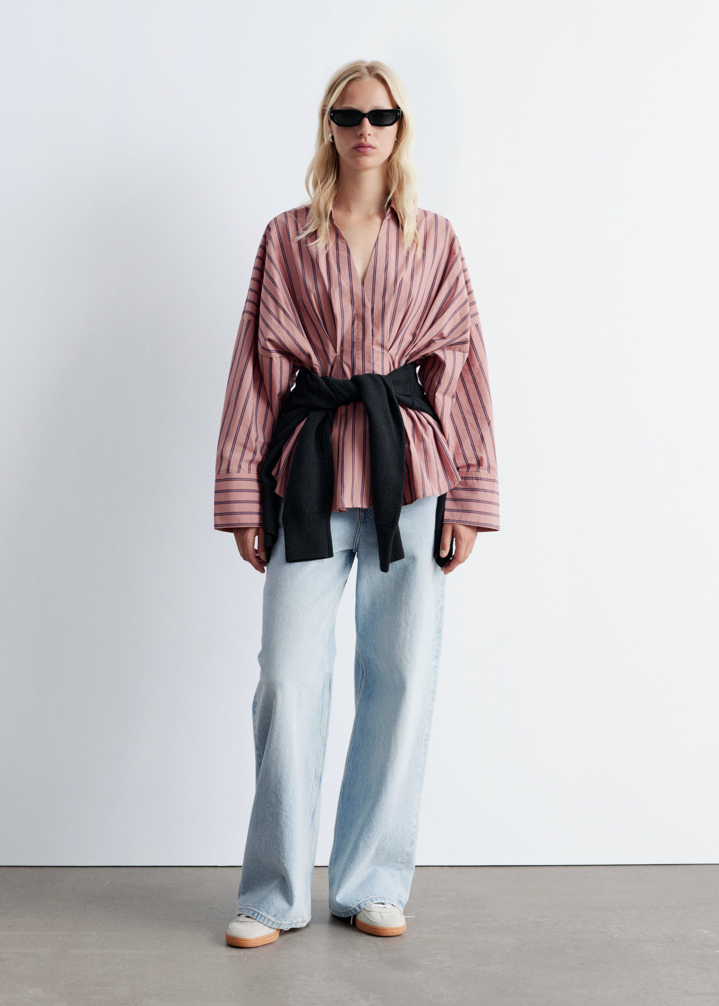 Fitted-Waist Cotton Shirt