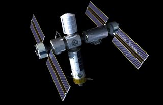 Axiom International Commercial Space Station art