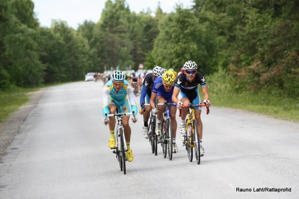 Action in Estonia's elite men's national championship road race.