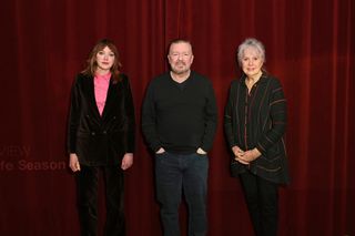 Diane Morgan, Ricky Gervais and Dame Penelope Wilton attend the Season 3 Premiere of After Life