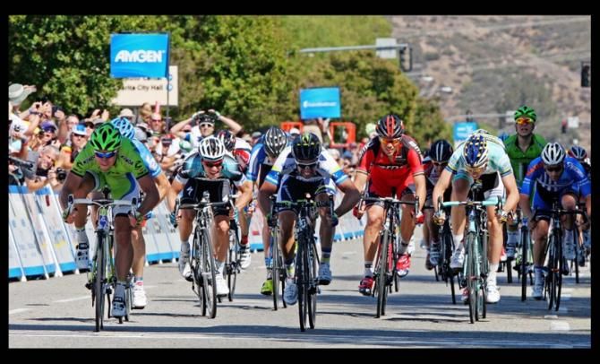 The stage 3 sprint finish in Santa Clarita