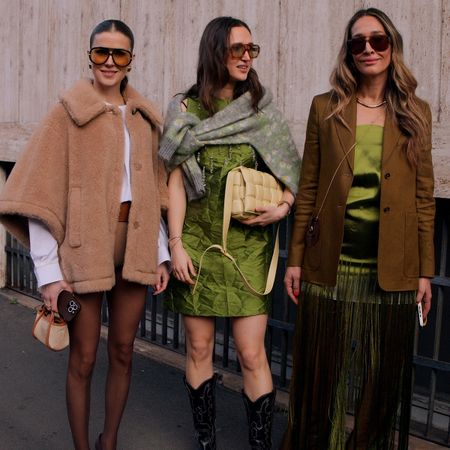 Three women at milan fashion week