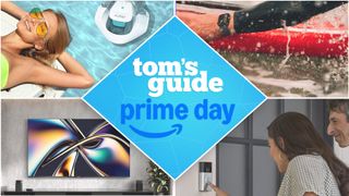 Collage of lifestyle images Tom's Guide Prime Day badge