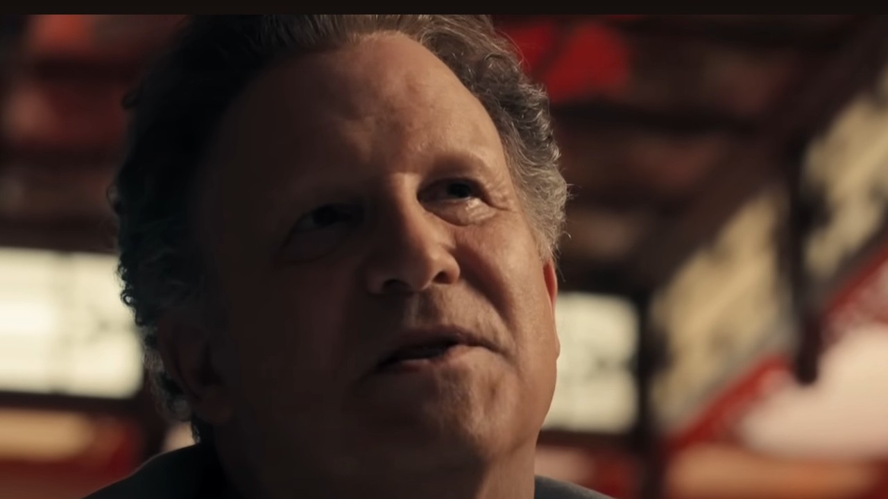 Albert Brooks speaking menacingly in Drive