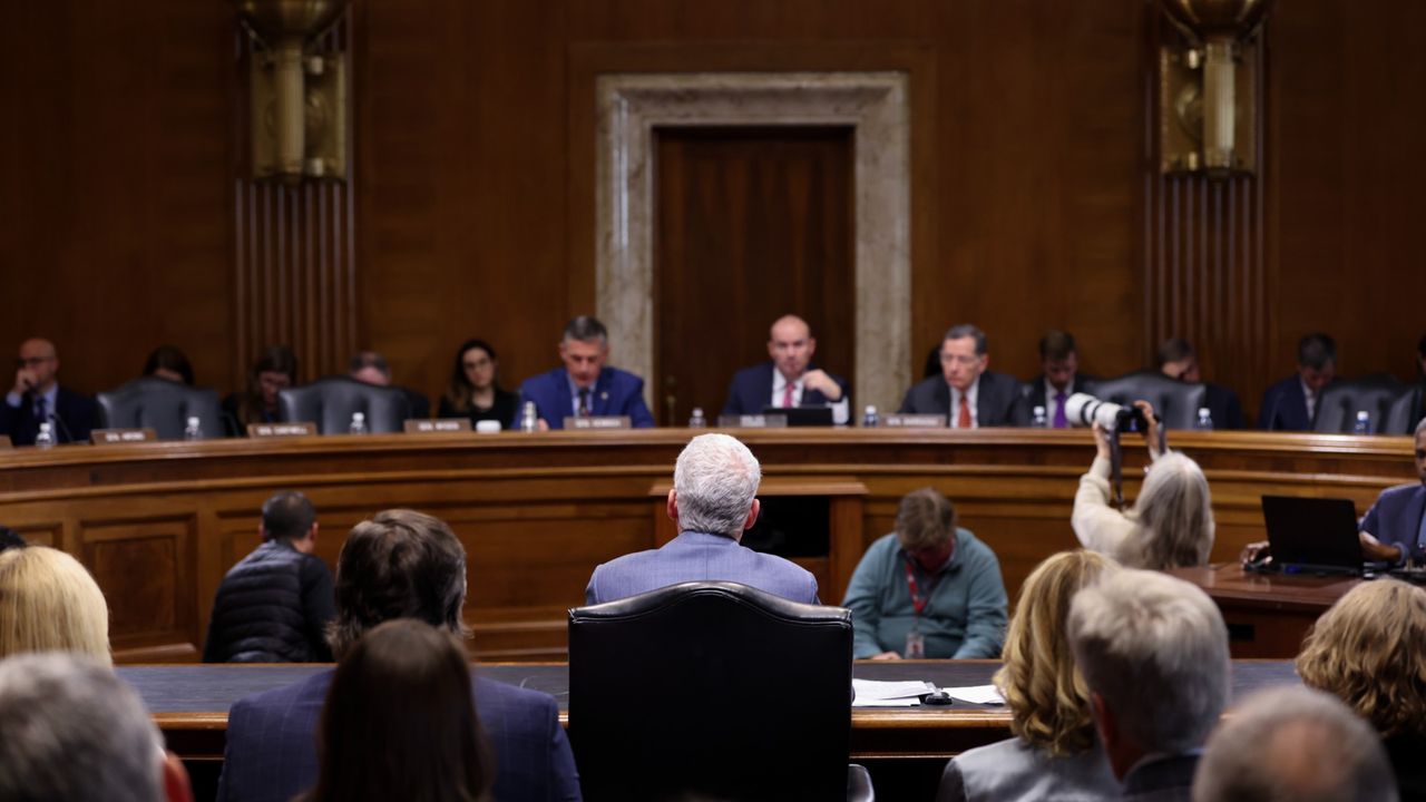 Donald Trump&#039;s nominee for Secretary of Energy Chris Wright testifies during his Senate Energy and Natural Resources confirmation hearing on Capitol Hill on January 15, 2025