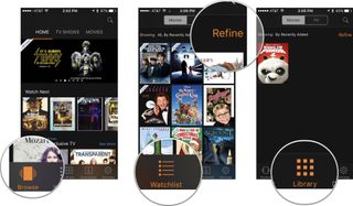 Amazon Video Browse Watchlist and Library