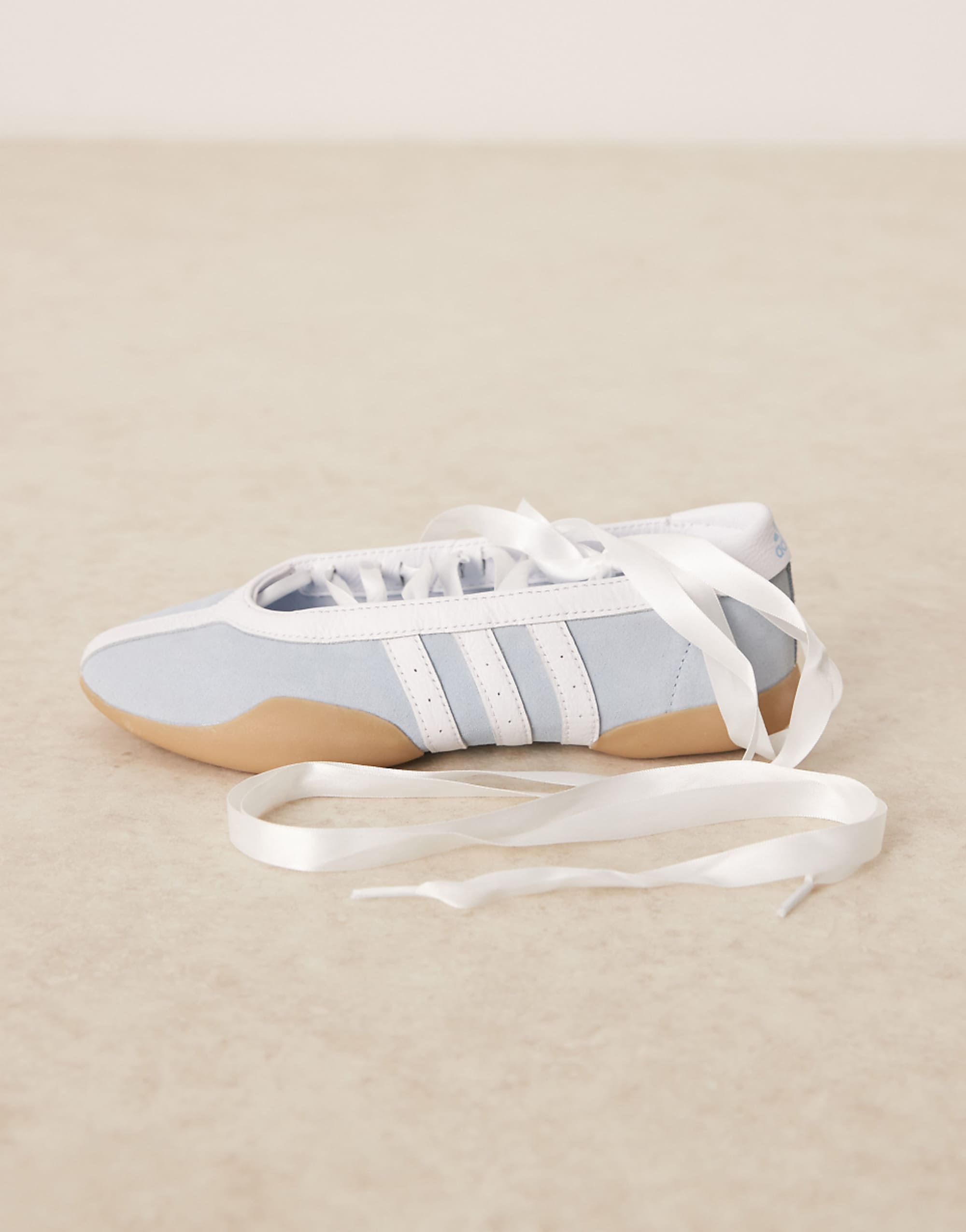 Adidas Originals Taekwondo Mei Ballet Trainers in Light Blue and White
