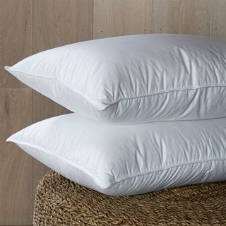 two pillows in stack