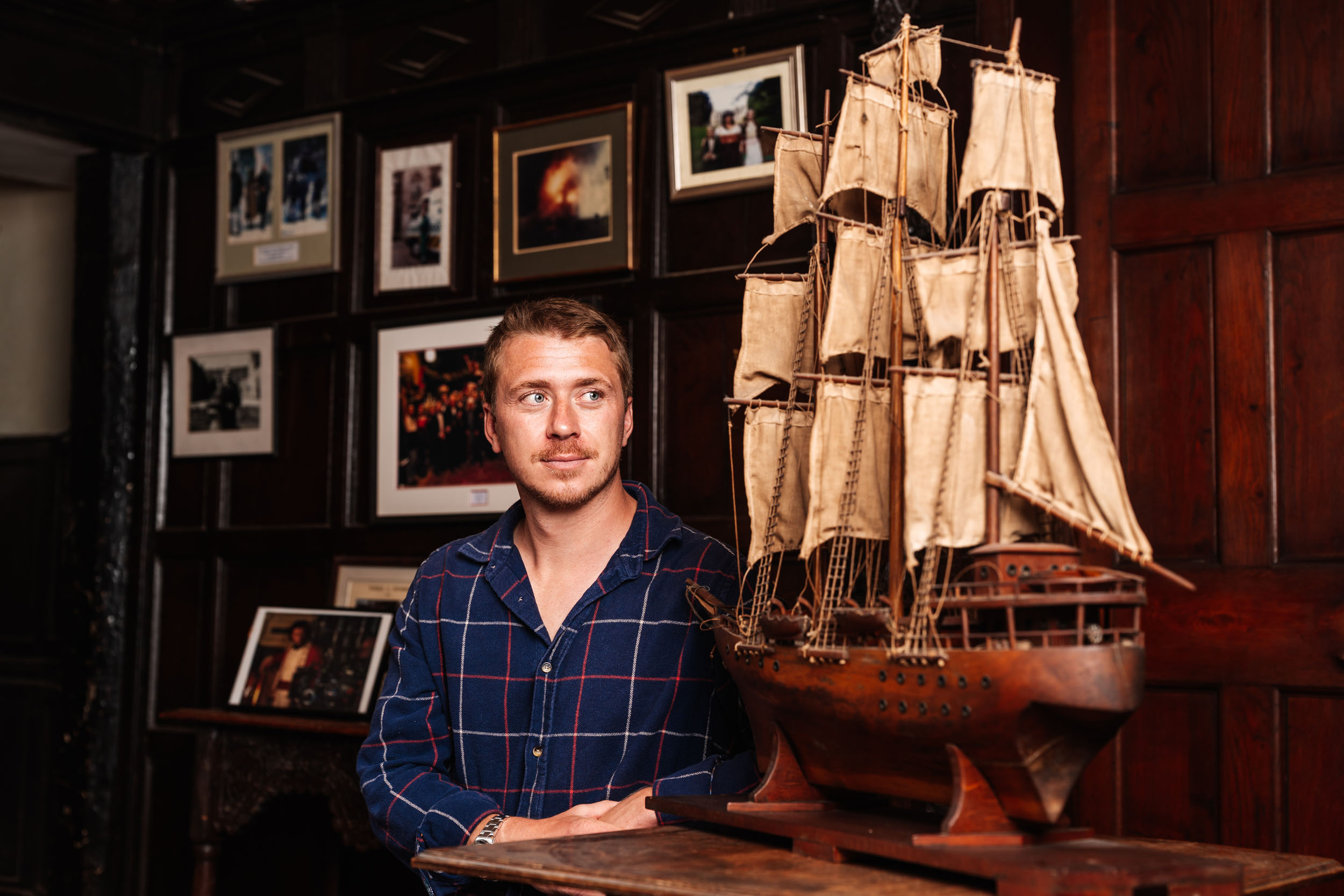 Chavenage House in the Cotswolds with James Lowsley-Williams and a hand-made ship 