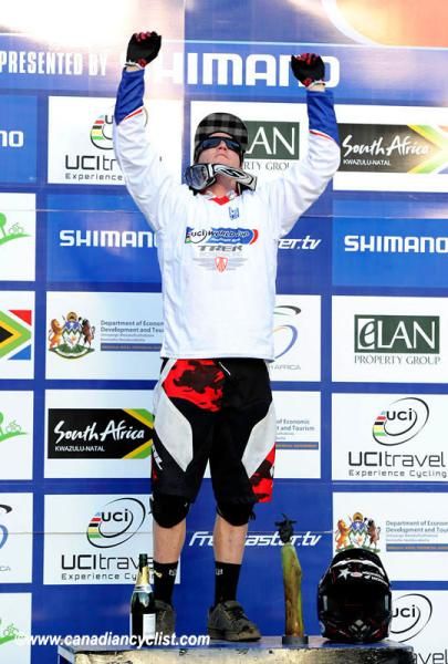 Aaron Gwin leads the world Cup