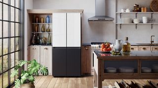 Samsung’s new fridge is customizable for your home: Image shows refrigerator in kitchen