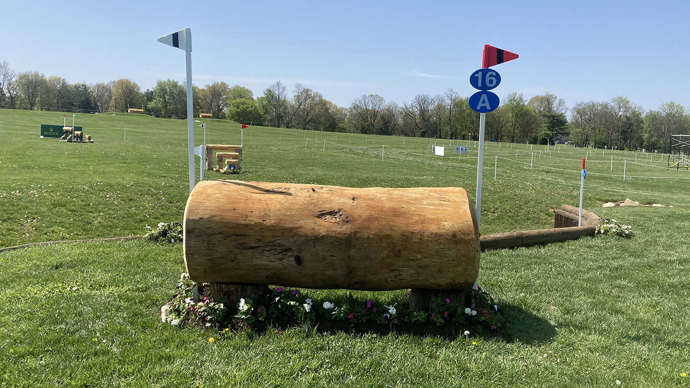 Kentucky Three-Day Event cross-country course fence 16a direct route