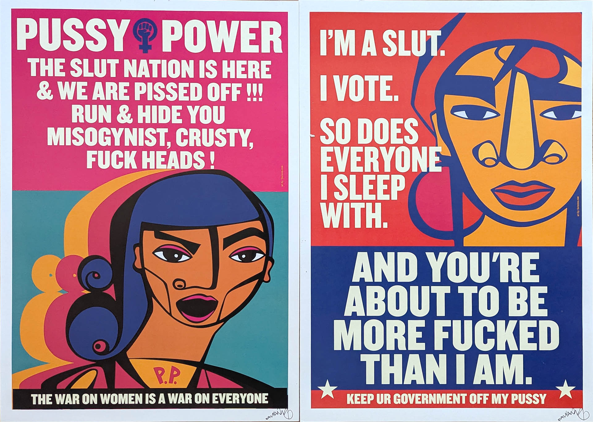 pussy power protest poster
