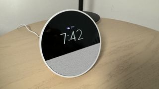 Amazon Echo Spot on a tabletop