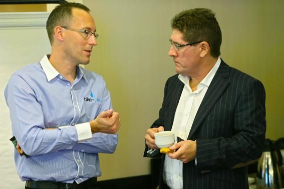 Bike Pure's Andy Layhe and Paul Kimmage