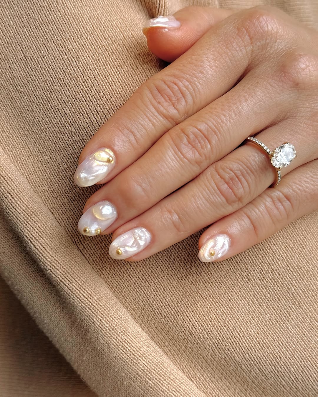 Mother of pearl nails by Queenie Nguyen