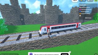 A screenshot of a TfW train in the Visit Wales metaverse