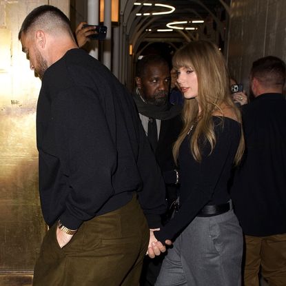 Travis Kelce and Taylor Swift leaving New York City's Polo Bar