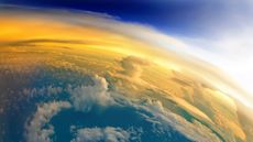 Photo of Earth's atmosphere from the clouds.