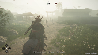 Yasuke rides through thick fog in Assassin's Creed Shadows