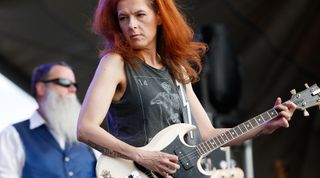 Neko Case performs on day 1 of the 2014 Governors Ball Music Festival at Randall's Island on June 6, 2014 in New York City. She's playing a custom-ordered 1967 Gibson SG Special tenor with two original four-pole P-90s. The instrument was purchased from Elderly Instruments in Michigan. “It’s been my main guitar,” she told Fretboard Journal. “It’s the best sounding electric I have, for sure. "