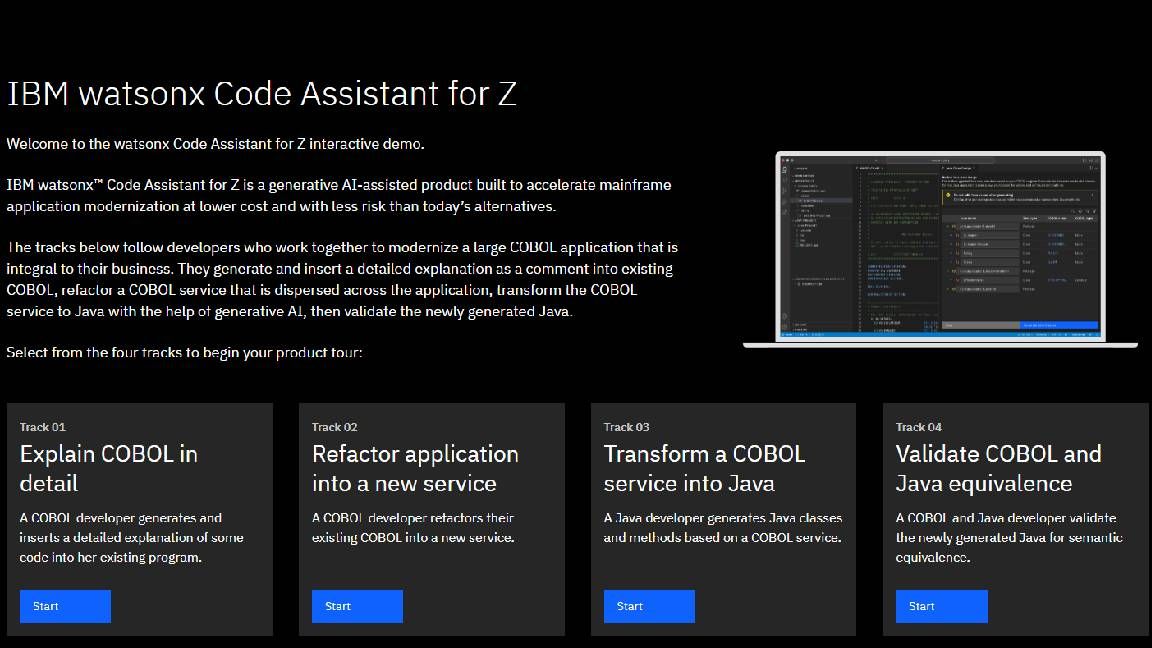Watsonx code assistant for z interactive demo it pro