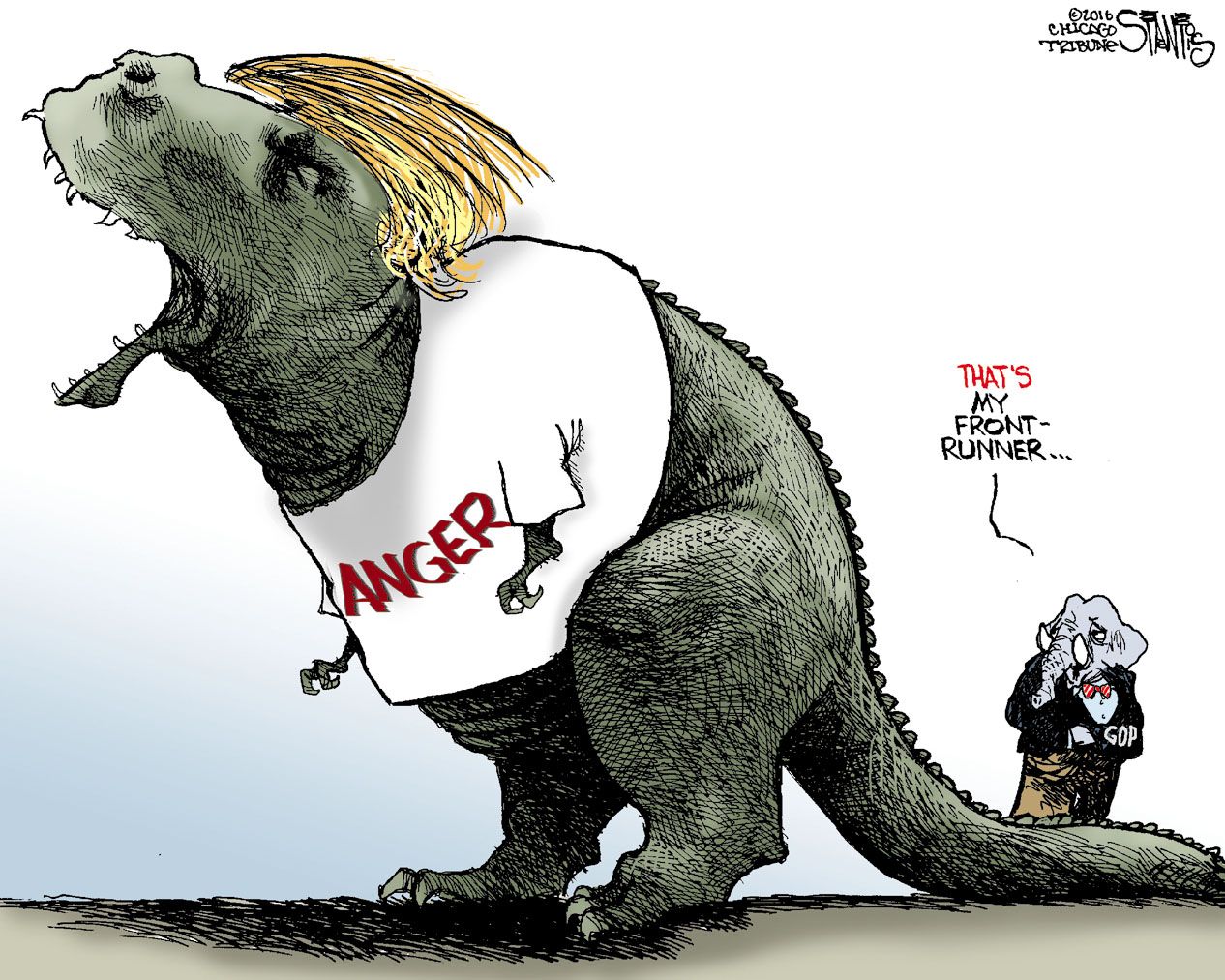 Political Cartoon U.S. Trump GOP