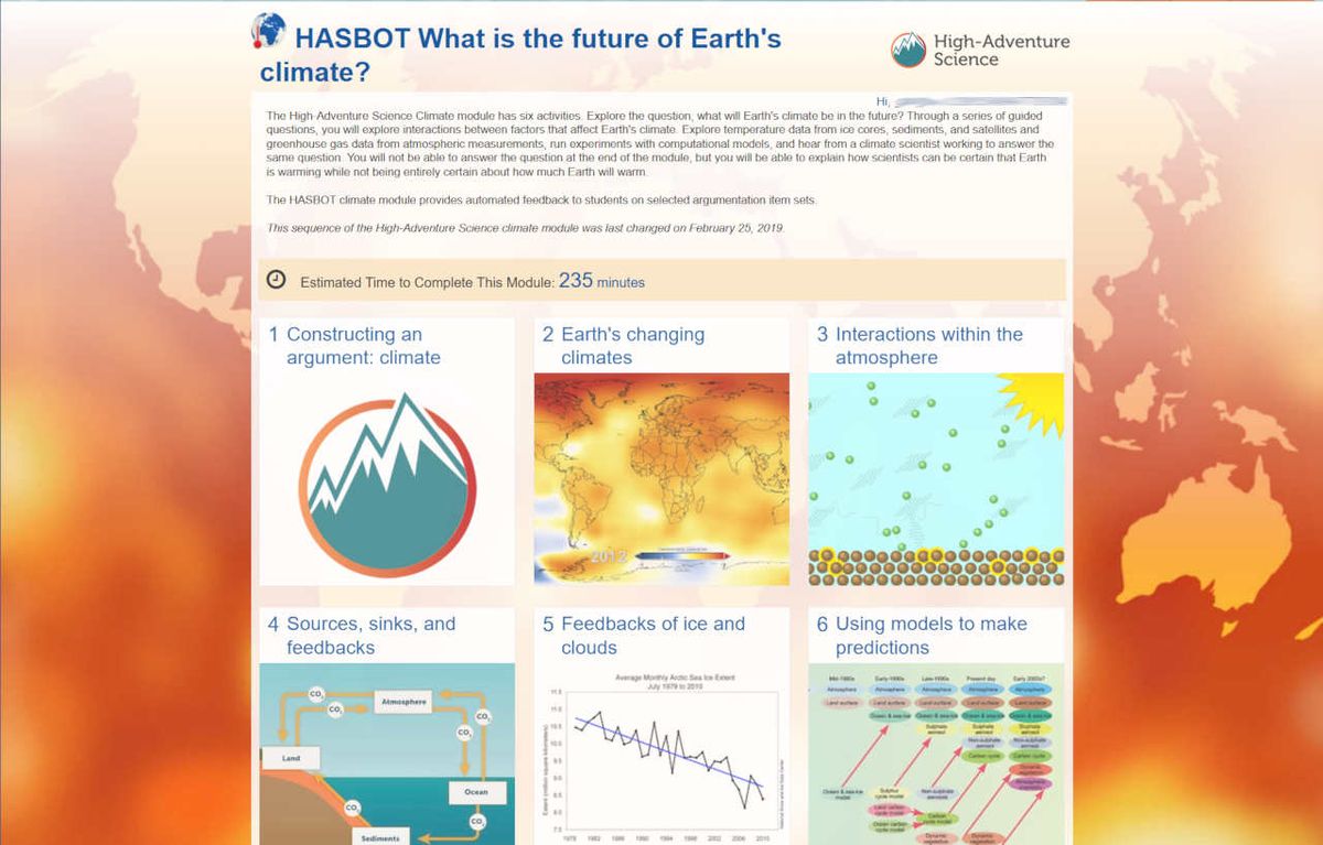 High-Adventure Science screenshot: The future of Earth&#039;s climate.