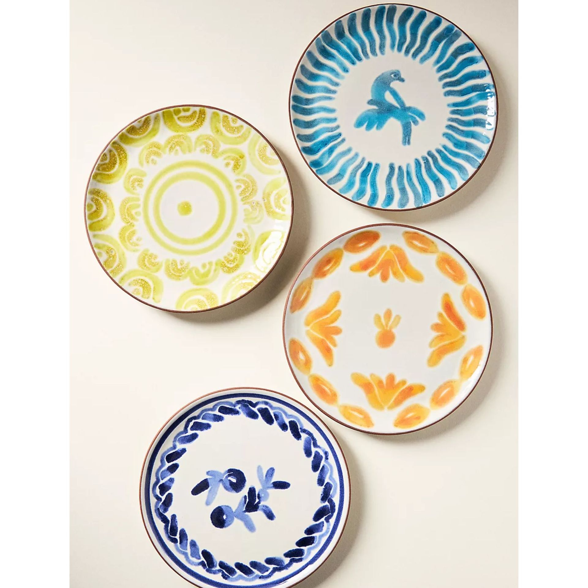 The Mediterranean Dish Glazed Terracotta Mezze Plates
