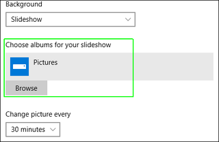 Choose a folder you want to use for a slideshow