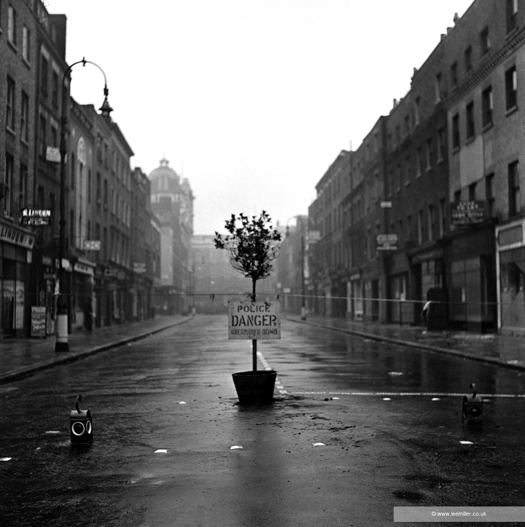 Lee Miller photograph of emtpy London street during Second World War
