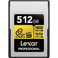 Lexar  512GB Professional GOLD CFexpress 4.0 Type A Memory Card