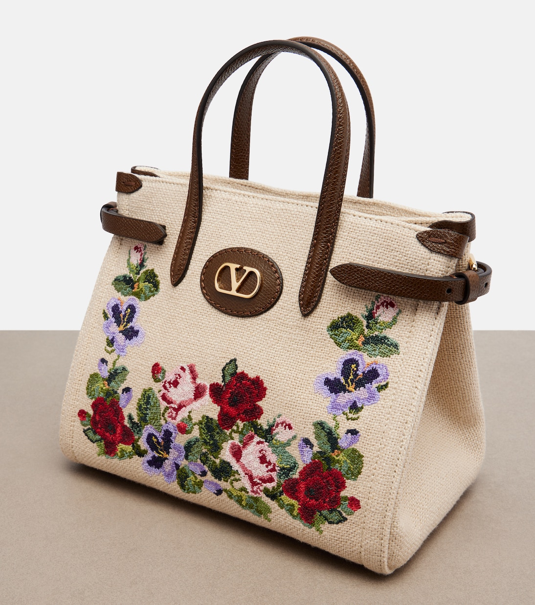 Antibes Medium Canvas Top-Handle Bag in Multicoloured - Valentino Garavani