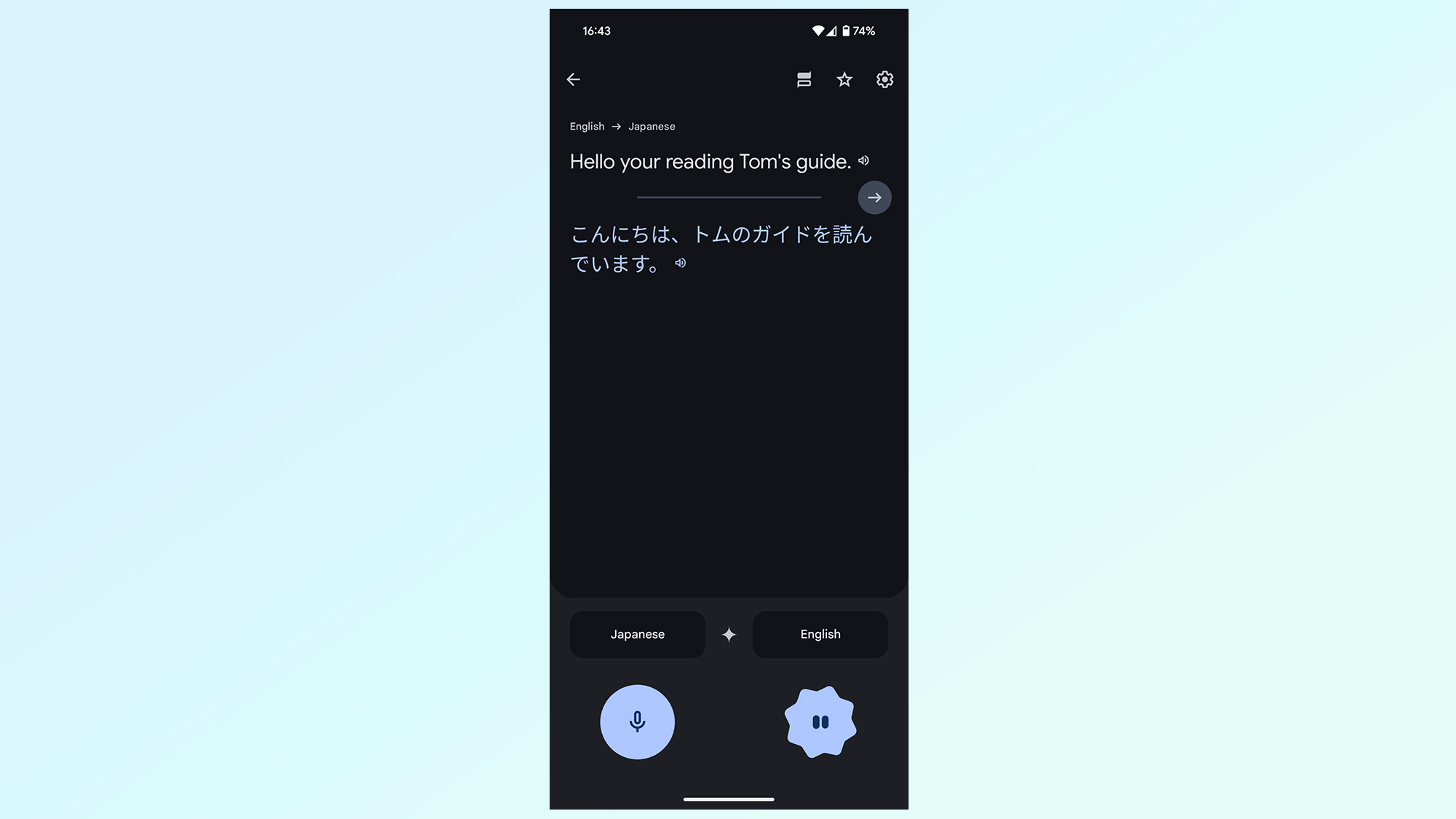 Google Translate features in the Google app