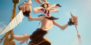 Wile E. Coyote as Mad Max War Boy in Space Jam: A New Legacy