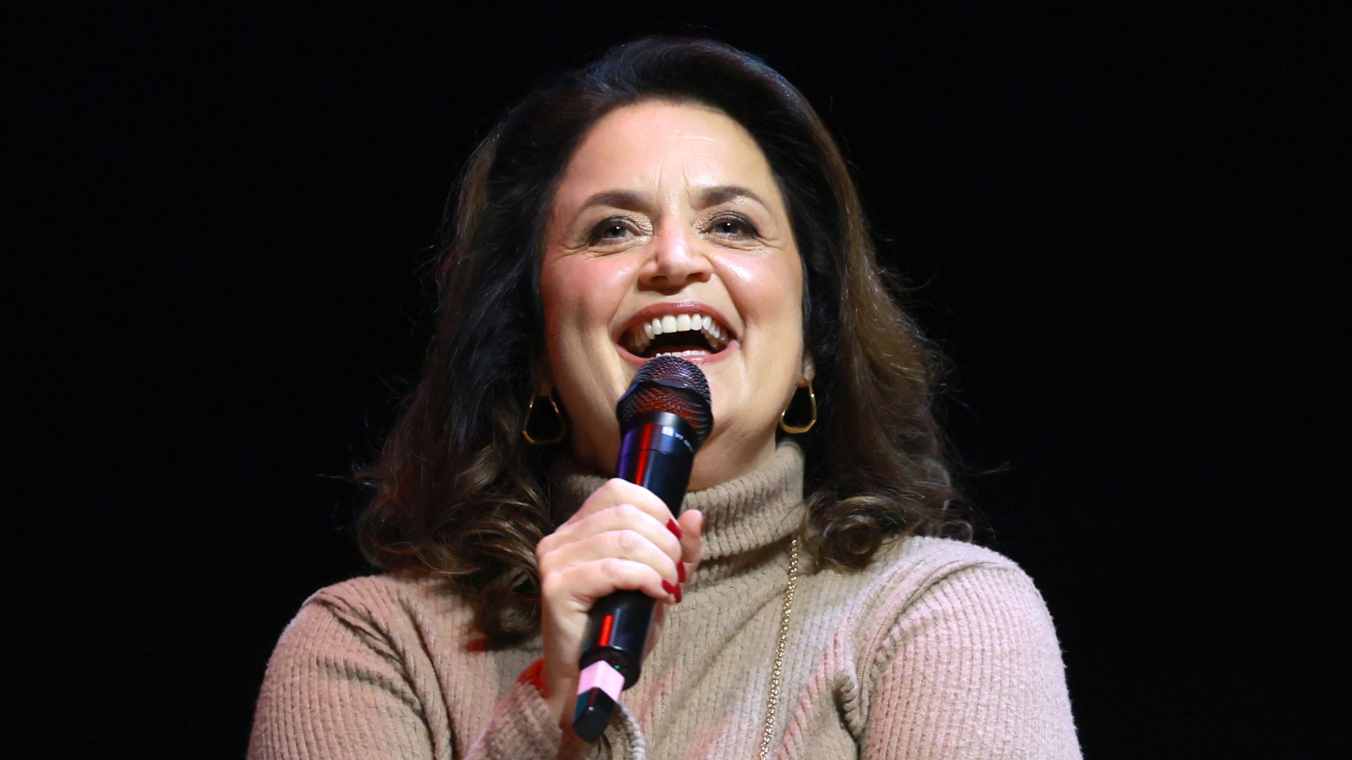 Ruth Jones and James Corden during the &quot;When Gavin Met Stacey And Everything In Between&quot; book event at London Palladium on October 06, 2025 in London, England