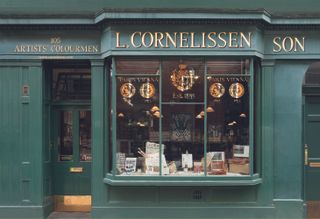 L. Cornelissen & Son's stuck-in-time, golden leaf-adorned front façade.