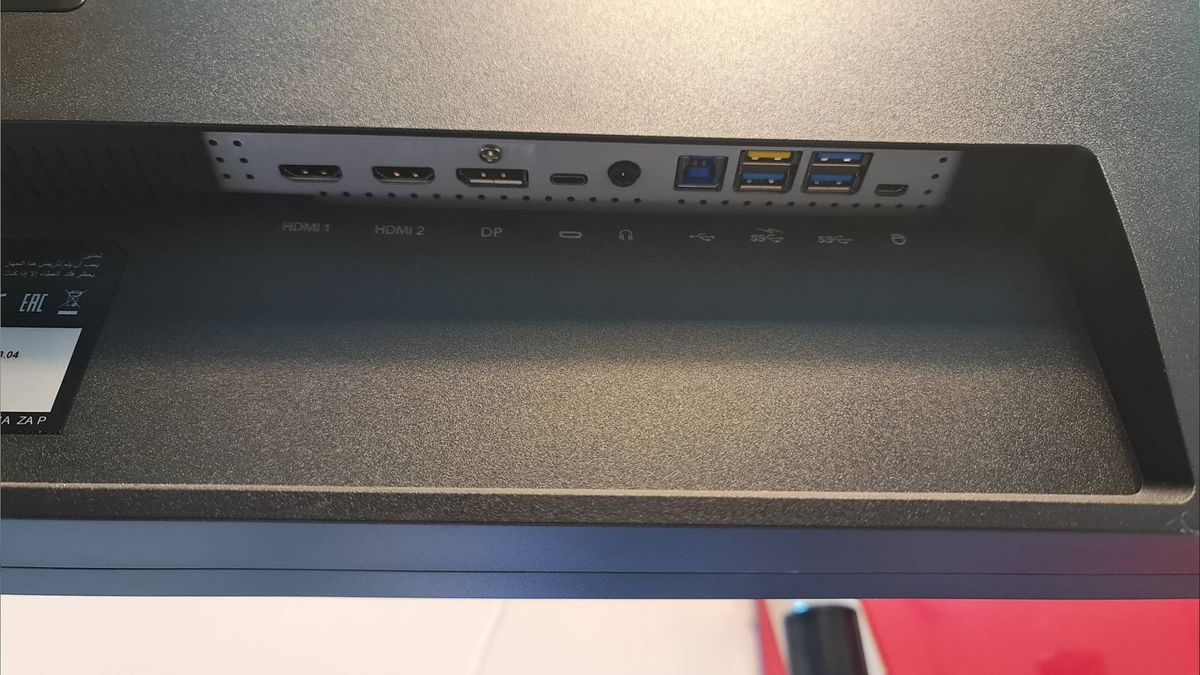 AOC Agon AG405UXC ports at back