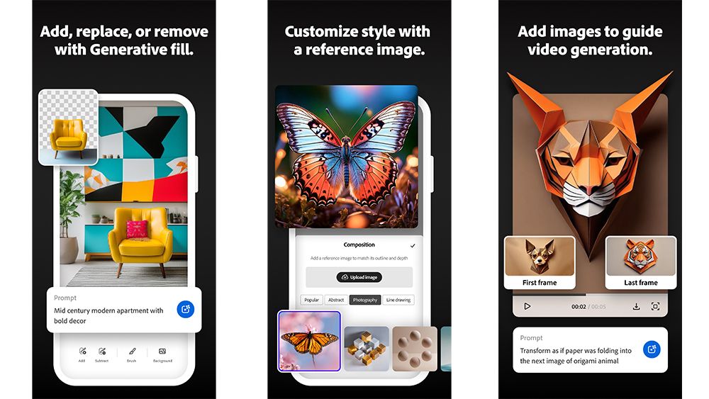 Adobe Firefly mobile app