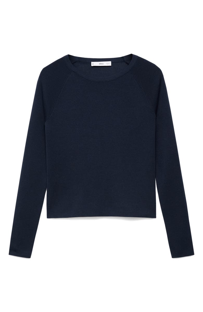 Raglan Sleeve Cotton Blend Sweater