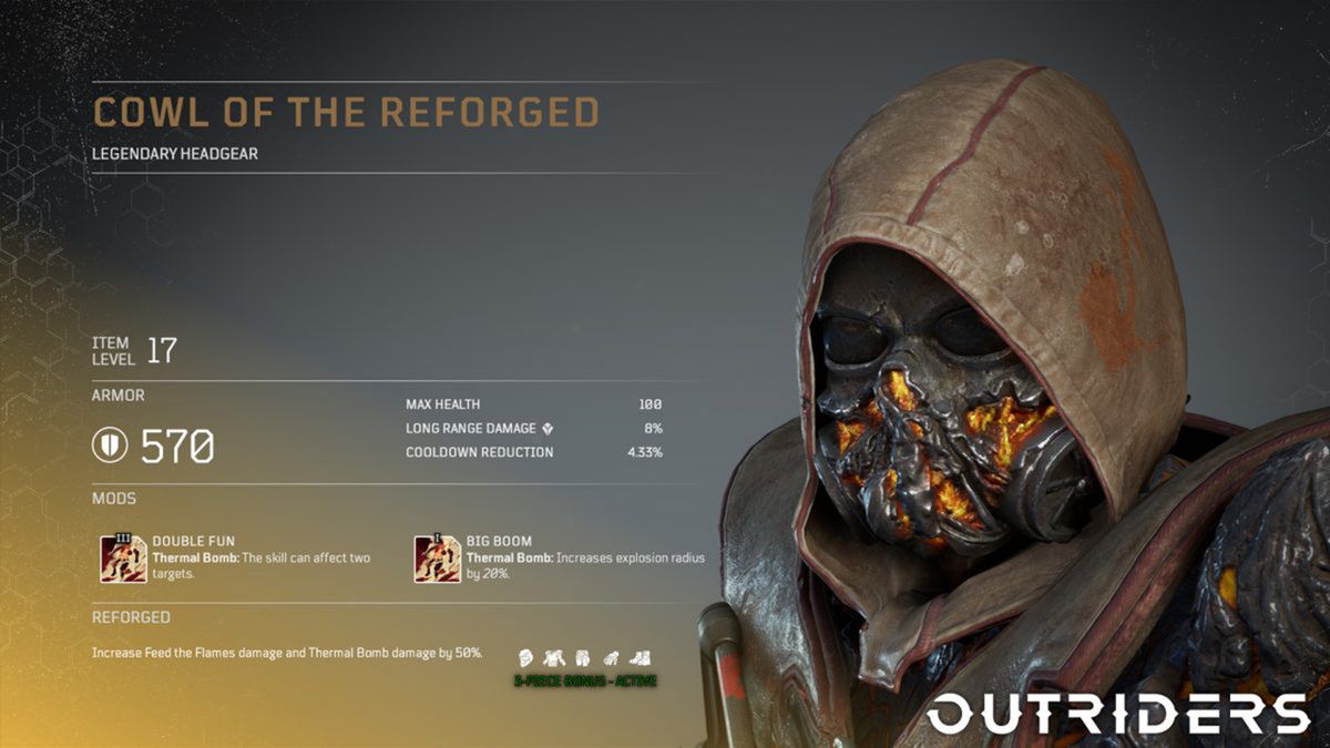 Outriders legendary armor – all the legendary armor for each class