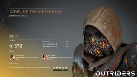 Outriders legendary armor