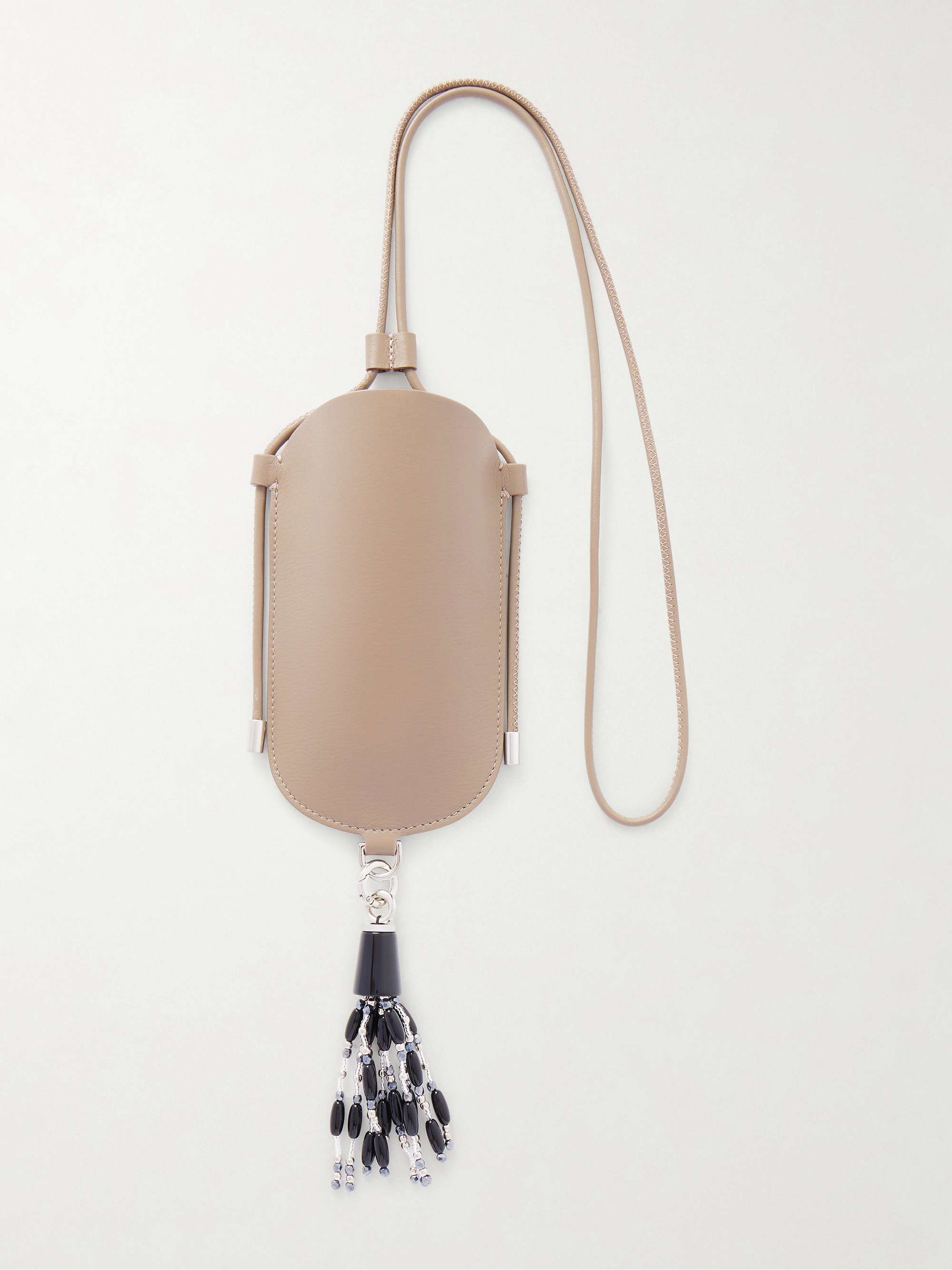 Lunette Tasseled Leather Pouch