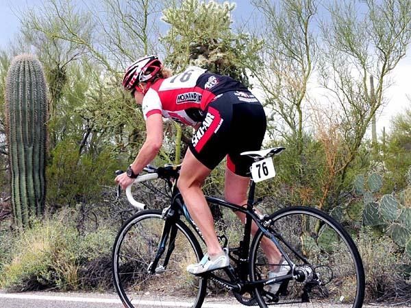 Melanie McQuaid (Sho-Air) races on the McCain Loop.