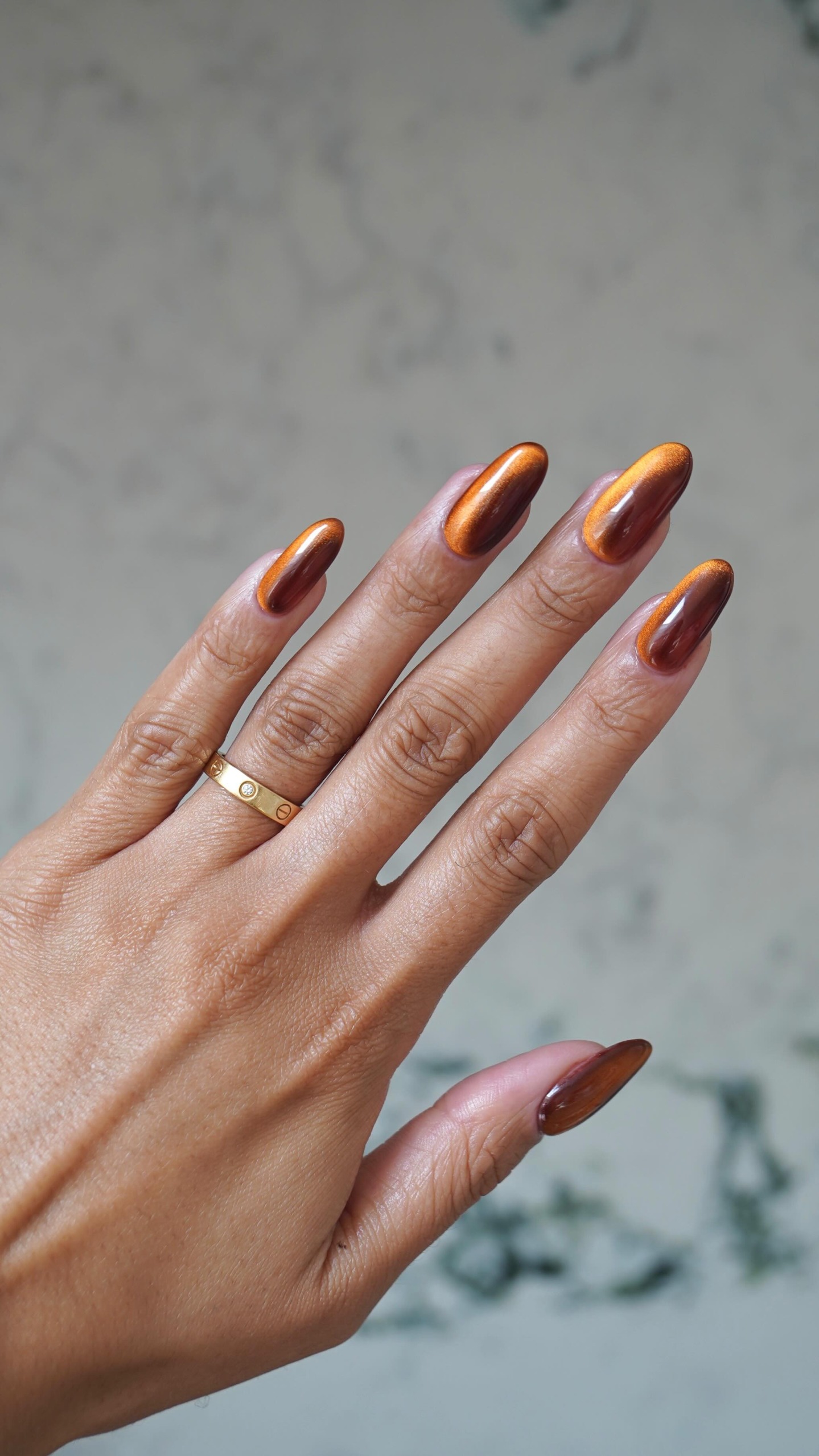 velvet brown manicure